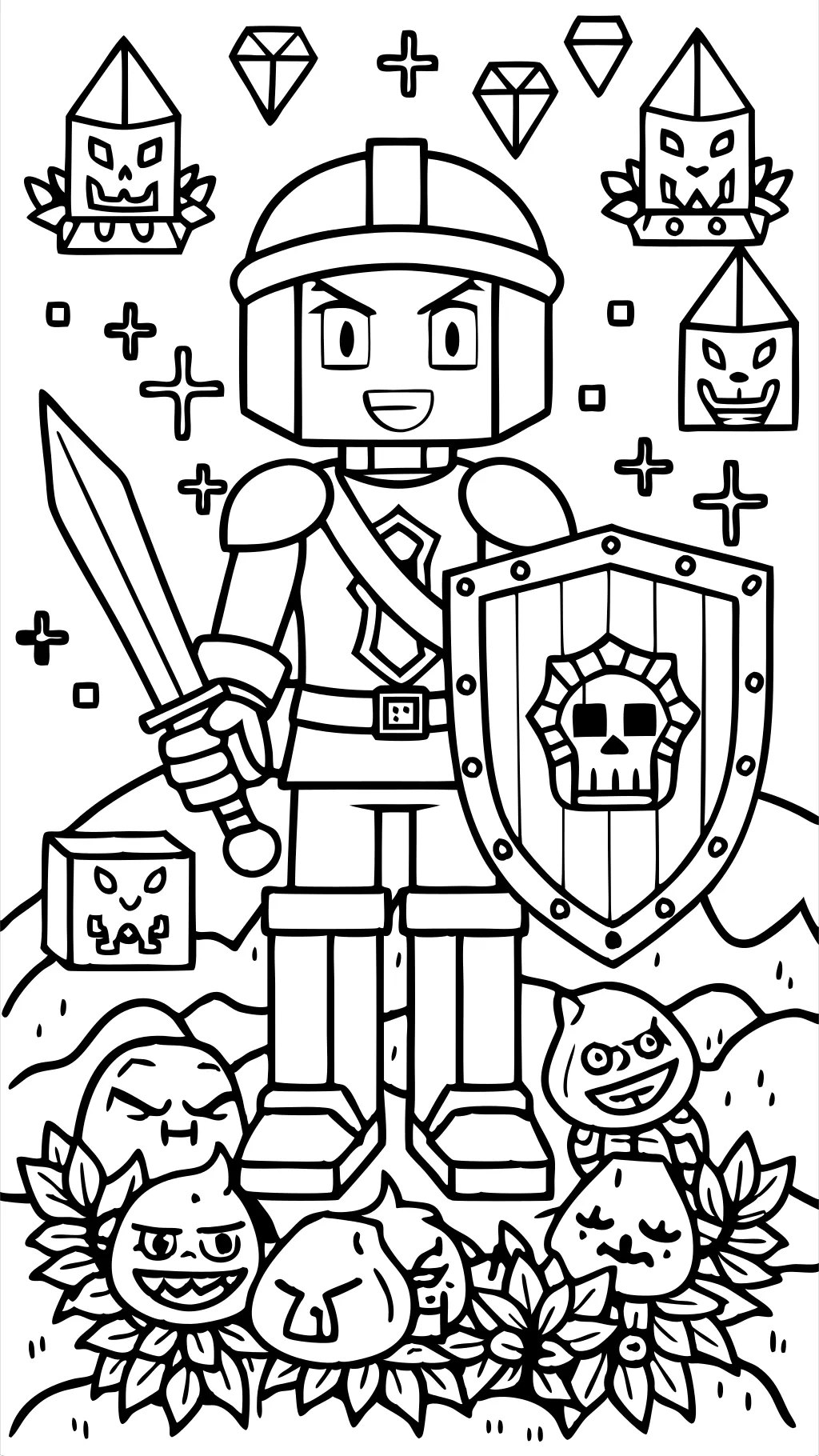 minecraft dungeons coloring pages